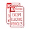 Signmission No Parking Except Electric Vehicles, 12'' X 18'' 2 Signs, Heavy Gauge Aluminum, 2PK A-1218-2PACK-23744 - alternate 1