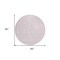 Homeroots 8' Pink Gray And Ivory Round Geometric Washable Indoor Outdoor Area Rug 594733 - alternate 3