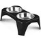 Gibson Home Bow Wow Meow 3 Piece Elevated Pet Bowl Dinner Set in Black 122395.03 - alternate 7