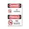 Signmission Safety Sign, OSHA Danger, 5" Height, No Swimming Bilingual, D-35-VI-1709 OS-DS-D-35-VI-1709 - alternate 1