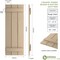 Ekena Millwork Rustic Three Board Joined Board-n-Batten Rough Cedar Faux Wood Shutters, 16 1/2W x 28H, PR SHUBJS16X28RCPR - alternate 11