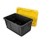 Homz 27 gal Black/Yellow Snap Lock Storage Box 14.7 in. H X 20.4 in. W X 30.4 in. D Stackable 691286 - alternate 4