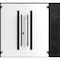 Vdomdoors Front Exterior Prehung Aluminum Double Doors Ronex0144 Grey 1 Sidelight Mirrored Clear Glass Entry RONEX0144DEXD-GRE-W72+14xH80-RH-O - alternate 1