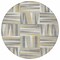 Homeroots 8' Beige Gray And Ivory Round Geometric Washable Indoor Outdoor Area Rug 598234 - alternate 6