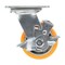 Vestil Polyurethane Swivel With Brake Caster 4 In. Diameter x 2 In. Width 660 lb Orange/Gray CST-VE-4X2PUA-SWB - alternate 9