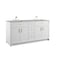 James Martin Vanities Bellshire 72" Double Vanity, Bright White w/ 3 CM Victorian Silver Silestone Top 660-V72-BW-3VSL - alternate 4