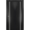 Sartodoors Sliding Closet Bi-fold Doors, Planum 0310 Matte Black and Aluminum Strips, Sturdy Tracks Moldings T PLANUM0310BF-BLK-48 x 80 (2* 24x80) - alternate 1