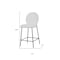 Homeroots Set of Two 26" Cream and Black Corduroy and Metal Counter Height Bar Chairs, 2PK 716228 - alternate 5