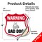 Signmission Dog Warning Shield Sign Bad Dog, 6 inch X 6 inch, Vinyl Decal, 2PK SHI-D-2PACK-6-377 - alternate 5