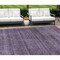 Homeroots 9' X 12' Plum Purple And Gray Striped Washable Indoor Outdoor Area Rug 588122 - alternate 1