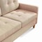 Homeroots 87" Beige Polyester Blend Sofa With Ottoman With Natural Legs 544960 - alternate 12