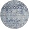 Homeroots 8' Blue And Silver Round Argyle Washable Indoor Outdoor Area Rug 615802 - alternate 7