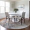 Homeroots 8' Brown Ivory And Gray Round Abstract Washable Indoor Outdoor Area Rug 617409 - alternate 6