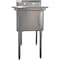 Amgood Stainless Steel Utility Sink. Bowl 24 in. x 18 in. x 14 in. No Faucet SINK S1C-182414-NF-Z - alternate 5