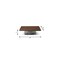 Homeroots 39" Brown and Silver Wood and Stainless Steel Square Pedestal Coffee Table 714606 - alternate 4