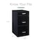 Space Solutions 14.25 in W 3 Drawer Vertical File Cabinet W/ Pencil Drawer, Black 20990 - alternate 10