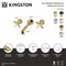 Kingston Brass Double-Handle Wall Mount Bathroom Faucet, Matte Black KS7120ZX - alternate 2