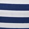 Homeroots 32" Blue and White Microfiber Round Striped Pouf Cover 546263 - alternate 6