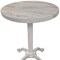Homeroots 22" White Solid Wood and Metal Height Adjustable Round Pedestal End Table 632720 - alternate 5