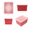 Storex 4 Gallon Storage Bin with Lid, Red 61411U06C - alternate 4