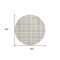 Homeroots 8' Linen And Brown Round Plaid Washable Indoor Outdoor Area Rug 601328 - alternate 6