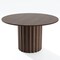 Homeroots 52" Brown Wood Pedestal Base Round Top Dining Table 720941 - alternate 1