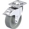 Blickle Swivel Plate Caster, Gray Nylon, 6", Brake, Load Rating: 880 lb. LEH-POG 150K-14-FI - alternate 1