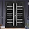 Sartodoors Solid French Double Doors Black 36x84 (2* 18x84) Solid Core Modern Interior QUADRO4088DD-BLK-3684 - alternate 1