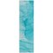 Homeroots 8' Runner Teal Abstract Washable Non Skid Indoor Outdoor Runner Rug 559776 - alternate 6