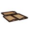 Homeroots Set Of Three 20in Brown Rectangular Woven Wood Tray With Handles 483310 - alternate 7