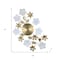 Homeroots 26" Gold White And Black Metal Silent Analog Floral Wall Clock 626378 - alternate 5
