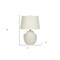 Homeroots 20" Cream Concrete Urn Table Lamp With Cream Empire Shade 545868 - alternate 5