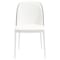 Leisuremod Tule Dining Side Chair with Leather Seat and White Powder-Coated Steel Frame, Walnut/White TWCWN18W - alternate 8