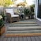 Homeroots 5' X 8' Beige Gold And Brown Striped Washable Indoor Outdoor Area Rug 618251 - alternate 5