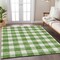 Homeroots 3' X 5' Green And Gray Plaid Washable Indoor Outdoor Area Rug 595385 - alternate 6
