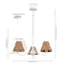 Jonathan Y Grady 27" 3-Light Coastal Farmhouse Adjustable Swooping Arm Metal w/Hand-Woven Rattan Shades LED Cha JYL9559A - alternate 5