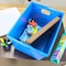 Flipside Corrugated Postal Storage Tote, 18-1/4 in L x 13-1/4 in W x 11-3/5 in H, Blue, Plastic, 4 PK 40162 - alternate 4