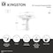 Kingston Brass 35" Ceramic Pedestal Sink, Single Hole, Glossy White VPB3510 - alternate 4