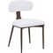 Leisuremod Dilenny Faux Leather Dining Chair - Modern Padded Side Chair with Steel Legs DC49W - alternate 1