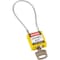 Brady Compact Nylon Padlock 4.2 in Steel Shackle KD Yellow with 7.87 in Cable 146121 - alternate 1
