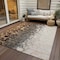 Homeroots 10' X 14' Ivory Gray And Gold Abstract Washable Indoor Outdoor Area Rug 582529 - alternate 6