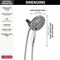 Delta In2ition 4-Spray 1.75GPM Two-In-One Shower Head Chrome 75494 - alternate 5
