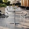 Flash Furniture 30" x 24" Outdoor Tabletop, Gray Faux Concrete, Seamless Surface Technology, 22x22 Silver X Base ST-REC2430-CMGY-T2222S-GG - alternate 6
