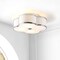 Jonathan Y Quatrefoil 18" Scalloped Shade Metal Classic Glam LED Flush Mount, Chrome JYL9508A - alternate 3