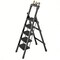 Wrightmaster 4.7 ft. Steel Lightweight Step Ladder, 10 ft. Reach, with Tool Platform 300 lb. Load Capacity Black ZOR-GJ5BT2 - alternate 1