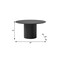 Homeroots 60" Black Wood Pedestal Base Round Top Dining Table 713567 - alternate 6