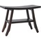 Homeroots 24" Dark Brown Teak Shower Bench With Shelf 376686 - alternate 4