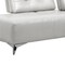 Homeroots White Leather L Shaped Two Piece Seating Component 523997 - alternate 4