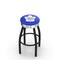 Holland Bar Stool Co 25" Blk Wrinkle Toronto Maple Leafs Swivel Bar Stool, Chrome Ring L8B3C25TorMpl - alternate 1