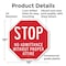 Signmission Stop No Admittance Without Proper A, 10 Inch X 10 Inch, Plastic Sign OC-P-10-180 - alternate 5